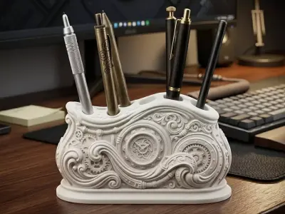 Steampunk Desk Organizer 3D print model