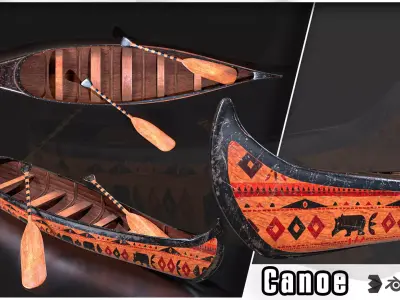 Canoe 3D model shop