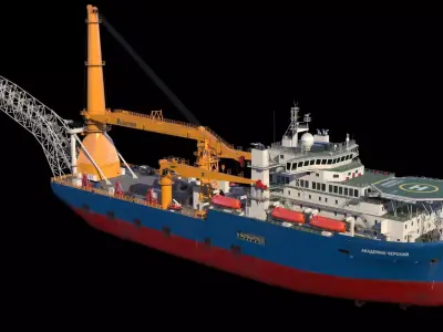 Akademik cherskiy  pipe layer 3D model