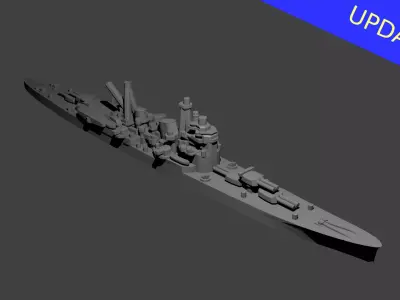 Japanese Myoko Class Cruiser Warship 3D print model