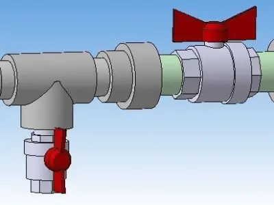 Ball Valve Bugatti 302 1 inch 3D model