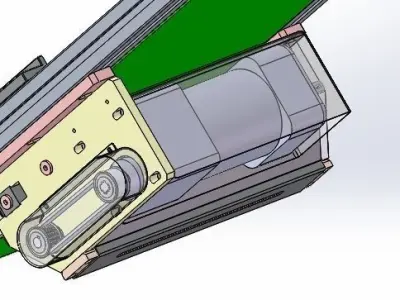 Large belt conveyor 3D model