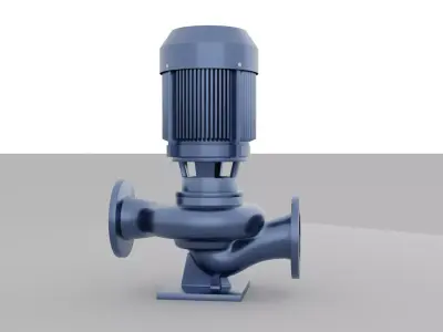 Inline Centrifugal Pump Lightweight Visual Model 3D model