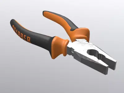 Pliers slightly worn 3D model