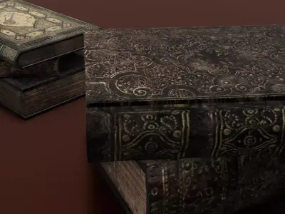Books 3D Model  Low-poly 3D model