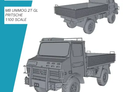 Mercedes Unimog 2t gl Bundeswehr 3D print model