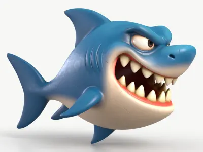 Cartoon Shark 1 3D model