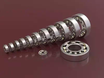 SKF Radial Ball Bearing Free 3D model