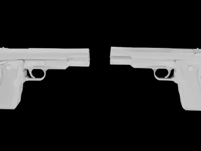 Pistol RV 3D models Low-poly 3D model