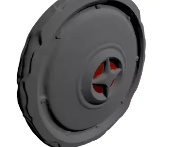 Vintage Chrome Car Hubcap Wheel 3D model