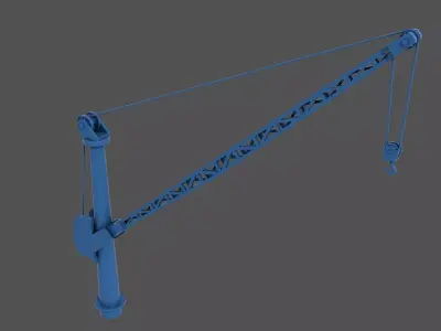 WW2 Littorio Class stern crane - Commercial license 1-200 scale 3D print model