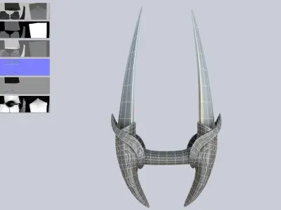 Alien tech weapon Low-poly 3D model purchase