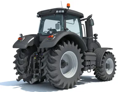 Black Tractor 3D model