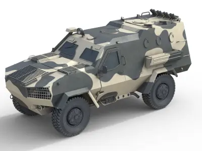 Dozor B Infantry mobility vehicle Low-poly 3D model