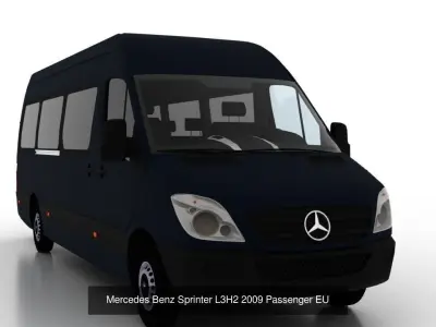 Mercedes Benz Sprinter L3H2 2009 Collection EU 3D Model Pack