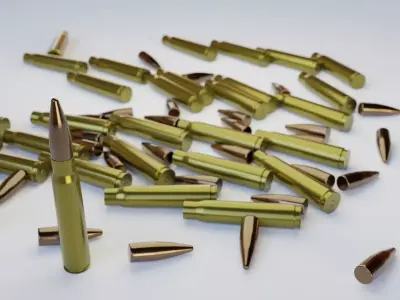 Bullet pile of bullets Free 3D model