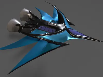 Refraction Jet - Shuttle Free 3D model