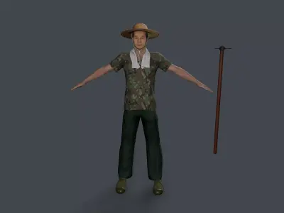 farmer avatar Low-poly 3D model