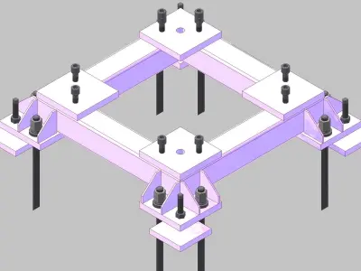 26392-Base for robot NACHI-NC510-Hight 200 3D model