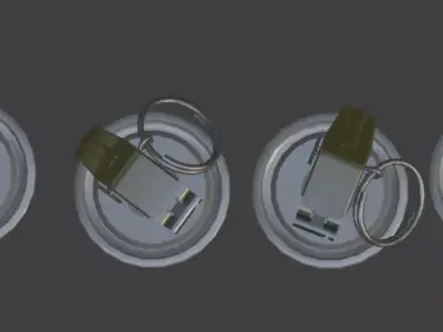 Smoke grenade Low-poly 3D model purchase