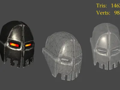 Masks Pack Soldier Low-poly 3D model