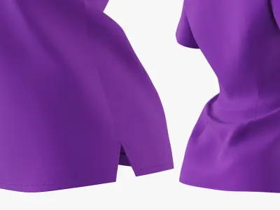 FIGS Catarina One Pocket Scrub Top Purple 3D model