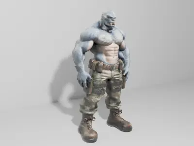 Military Monster 3D Model Low-poly 3D model