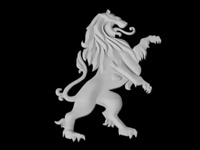 modelado leon heraldico Low-poly 3D model