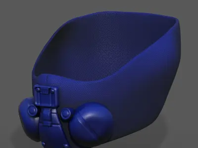 Helmet scifi military combat 3d  Low-poly 3D model order