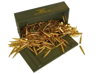 Ammunition Wood Box 3D model