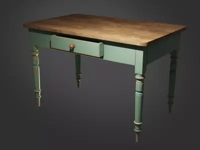 The old table Low-poly 3D model