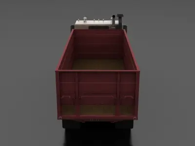 W-Series WT-9000 Grain Truck 1972 Low-poly 3D model