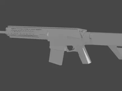 Milli Piyade Tufegi MPT76 Low Poly - Free Model Free low-poly 3D model