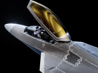 Lockheed Martin F-22 Raptor Low-poly 3D model