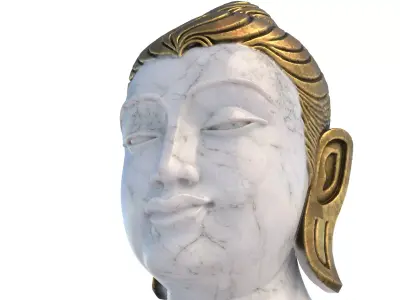 budha head Low-poly 3D model