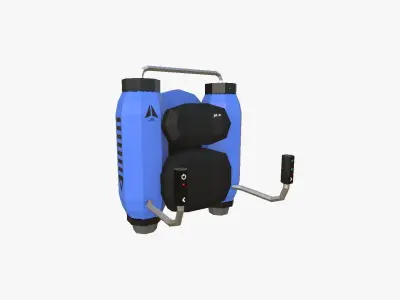 Jetpack Low Poly B03 - SciFi Character Design Low-poly 3D model