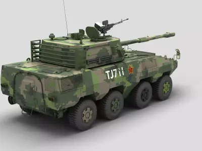 PLA Army ZTL-11 Assault Vehicle 3D model