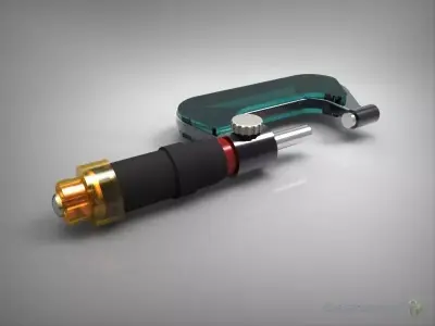 Micrometer device with gold handle Free 3D model