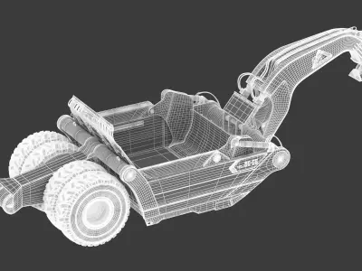 Mobile TrackSolutions 33-38LGP Gooseneck Scraper 3D model