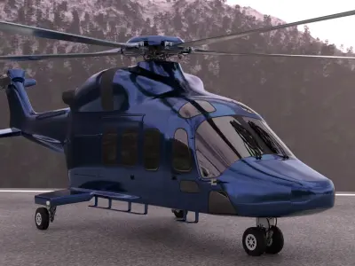 T625 GOKBEY Turkish Helicopter 3D model