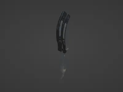 Butterfly Knife Model Low-poly 3D model