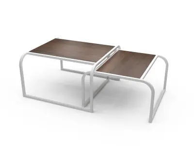 Industrial Minimalist Modern Coffee Table  Free 3D model