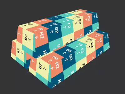 Gold Bars Bullion 3D model