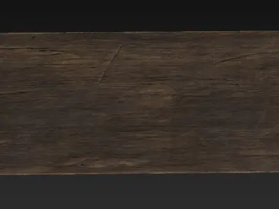 Wooden Table Food Roman  Low-poly 3D model