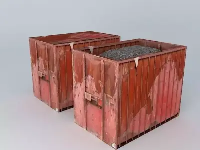 trash boxes Free 3D model