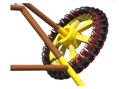 Giant frisbee ride 3D model