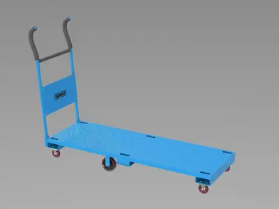 Freight roughneck blue Low-poly 3D model