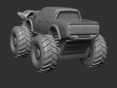 Panther Monster Truck Mitsubishi L200 3D print model