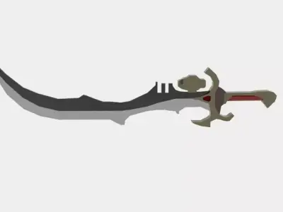  Warhammer Power Sword Low-poly 3D model