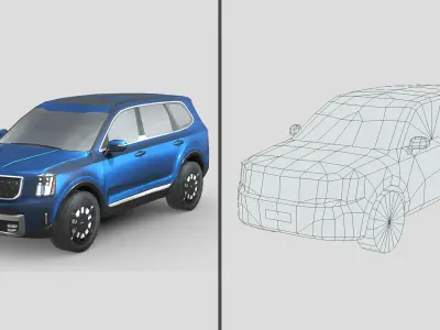 Low-Poly Car Pack 025 - Family SUV Pack by slowpoly